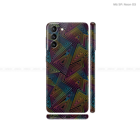 Dán Skin Galaxy S21 Series Vân Neon 03 | UVPT19