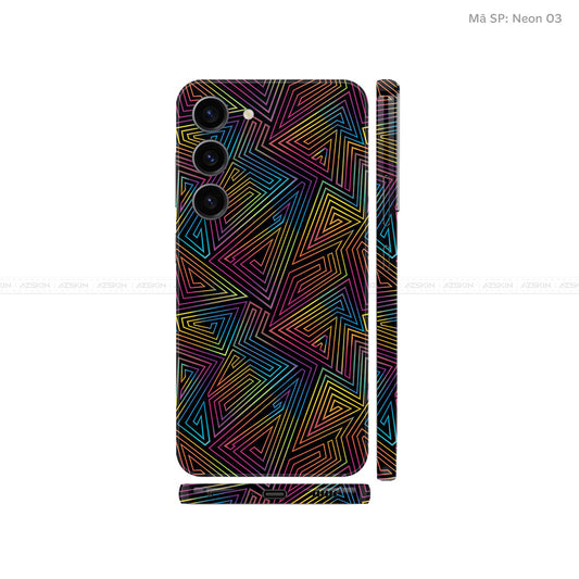 Dán Skin Samsung Galaxy S24 Series Vân Nổi Neon 03 | UVPT19