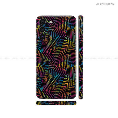 Dán Skin Galaxy S22 Series Vân Neon 03 | UVPT19