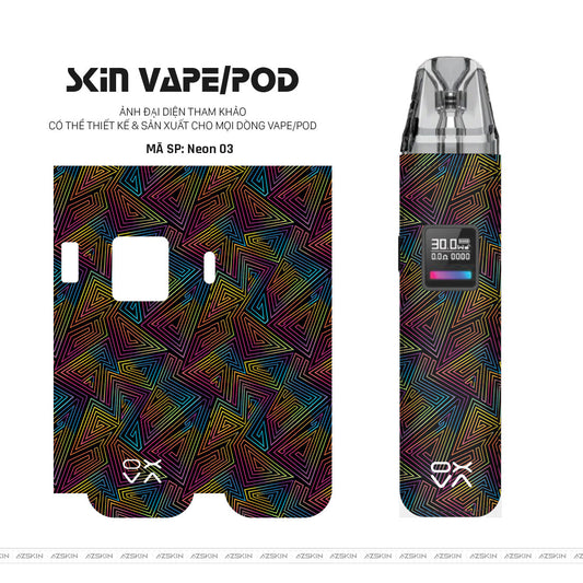 Dán Skin Pod Vân Nổi Neon 03 | UVPT19