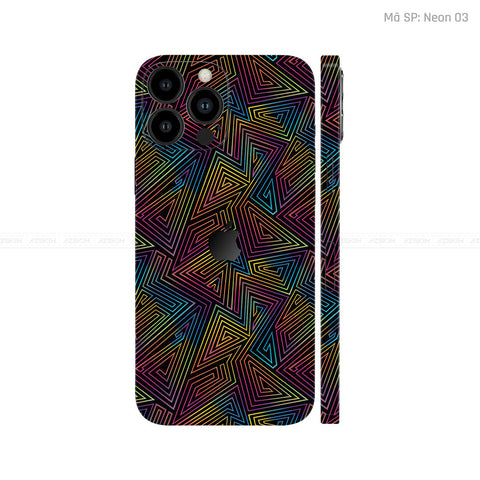 Dán Skin IPhone 14 Series Vân Nổi Neon 03 | UVPT19
