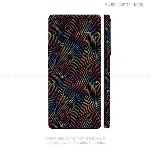 Dán Skin Vivo X Series Vân Neon 03 | UVPT19