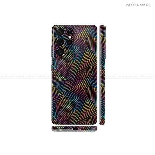 Dán Skin Galaxy S21 Series Vân Neon 03 | UVPT19
