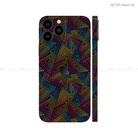 Dán Skin IPhone 12 Series Vân Nổi Neon 03 | UVPT19