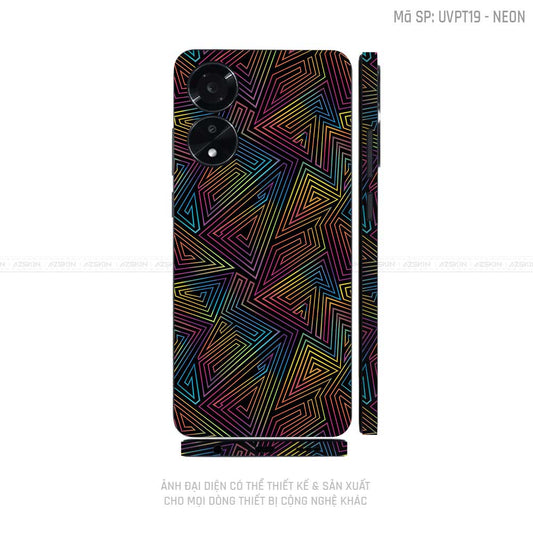 Miếng Dán Skin Điện Thoại OPPO A Series Vân Nổi Neon 03 | UVPT19