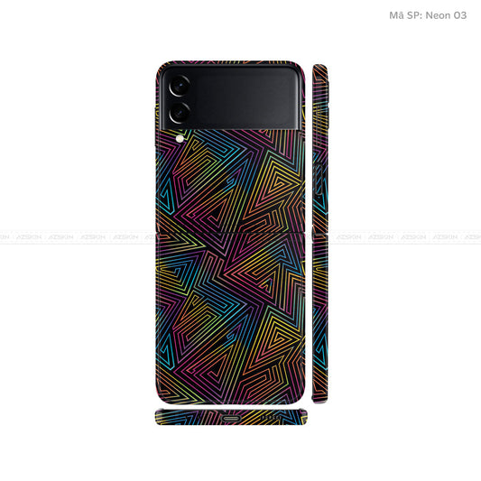 Dán Skin Galaxy Zflip3 Vân Neon 03 | UVPT19
