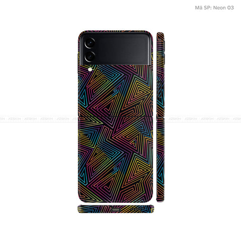 Dán Skin Galaxy Zflip3 Vân Neon 03 | UVPT19