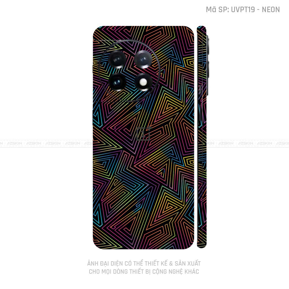 Dán Skin Oneplus 12 Series Vân Pattern Neon 03 | UVPT19