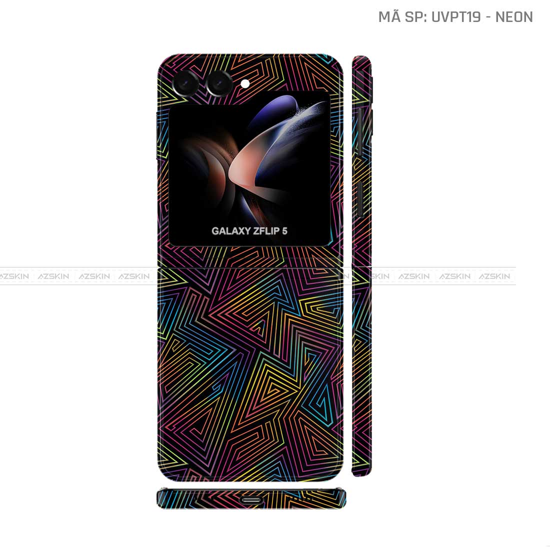 Dán Skin Galaxy Z Flip5 Vân Neon 03 | UVPT19