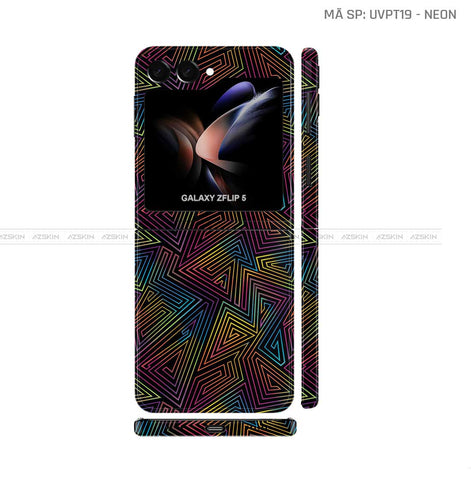 Dán Skin Galaxy Z Flip5 Vân Neon 03 | UVPT19