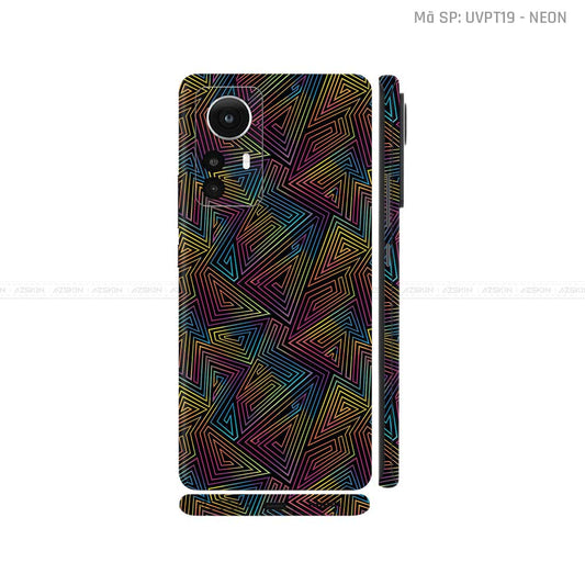 Dán Skin Xiaomi 12 Series Vân Nổi Chủ Đề Neon 03 | UVPT19