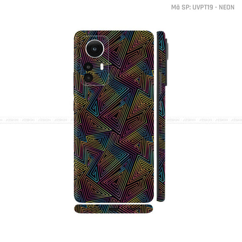 Dán Skin Xiaomi 12 Series Vân Nổi Chủ Đề Neon 03 | UVPT19