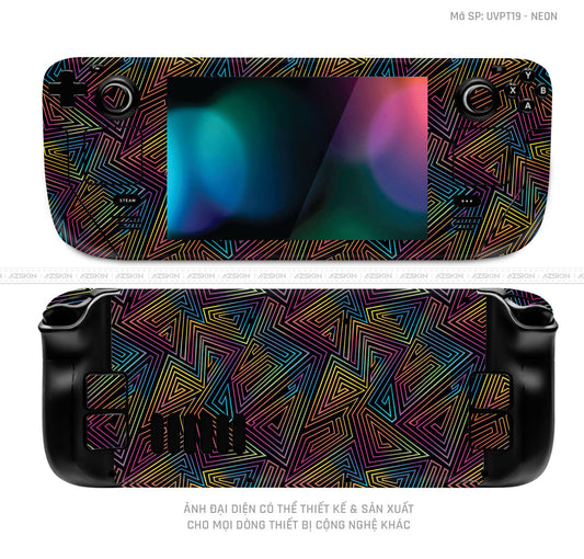 Dán Skin Máy Chơi Game Steam Deck Vân Nổi Neon 03 | UVPT19