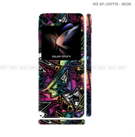 Dán Skin Galaxy Z Flip5 Vân Neon 04 | UVPT19