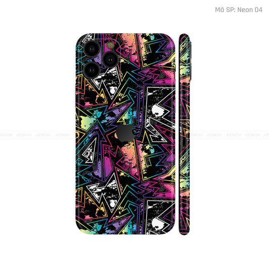 Dán Skin IPhone 11 Series Vân Nổi Neon 04 | UVPT19