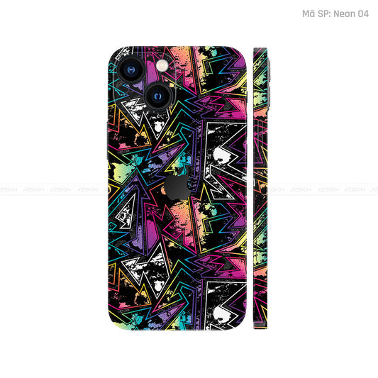 Dán Skin IPhone 14 Series Vân Nổi Neon 04 | UVPT19