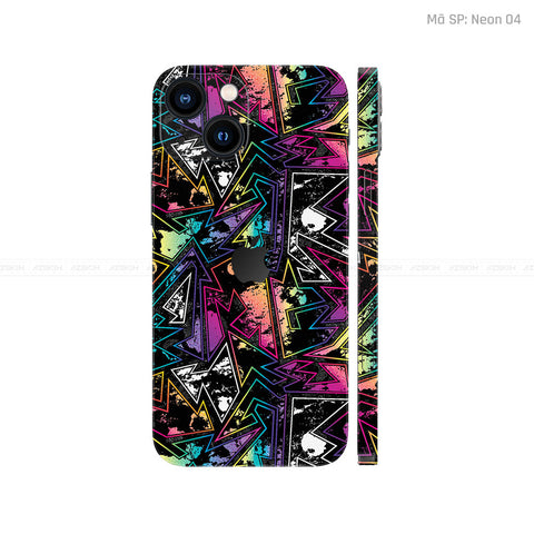 Dán Skin IPhone 14 Series Vân Nổi Neon 04 | UVPT19