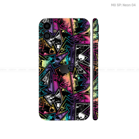 Dán Skin IPhone 11 Series Vân Nổi Neon 04 | UVPT19