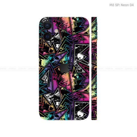 Dán Skin IPhone 12 Series Vân Nổi Neon 04 | UVPT19