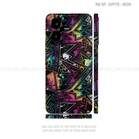Dán Skin Vivo Y Series Vân Neon 04 | UVPT19