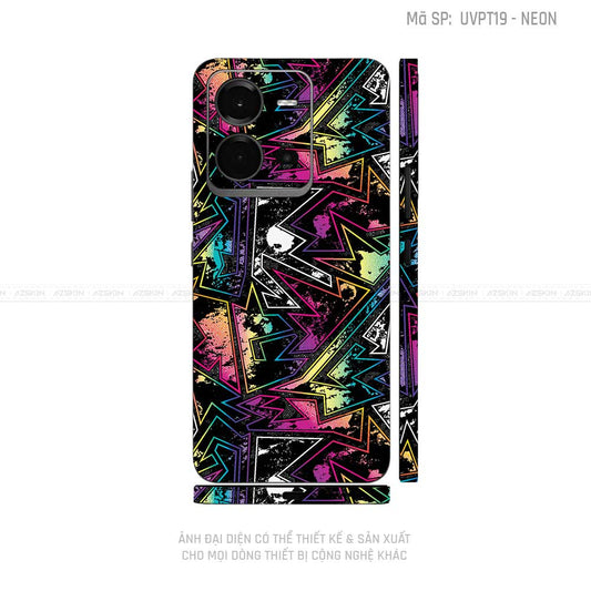 Dán Skin Vivo V Series Vân Neon 04 | UVPT19