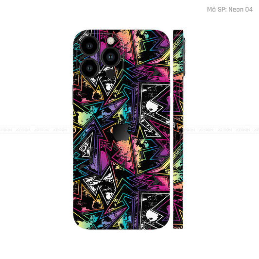 Dán Skin IPhone 12 Series Vân Nổi Neon 04 | UVPT19