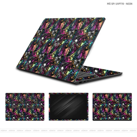 Dán Skin Laptop Xiaomi Vân Nổi Neon 04 | UVPT19