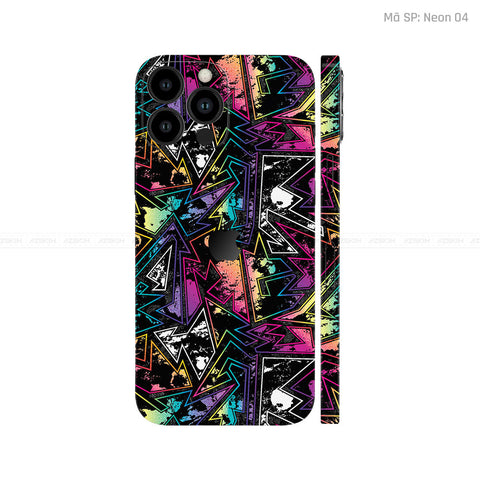 Dán Skin IPhone 12 Series Vân Nổi Neon 04 | UVPT19