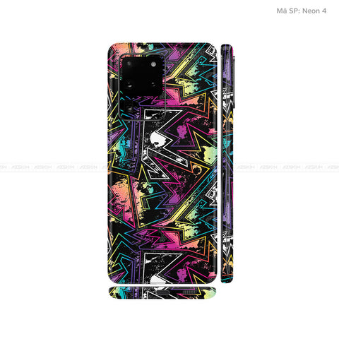 Dán Skin Galaxy S20 Series Vân Neon 04 | UVPT19