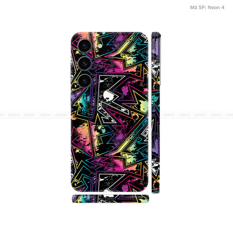 Dán Skin Samsung Galaxy S24 Series Vân Nổi Neon 04 | UVPT19