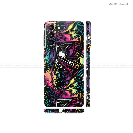 Dán Skin Galaxy S21 Series Vân Neon 04 | UVPT19