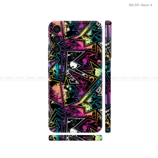 Dán Skin Galaxy S22 Series Vân Neon 04 | UVPT19