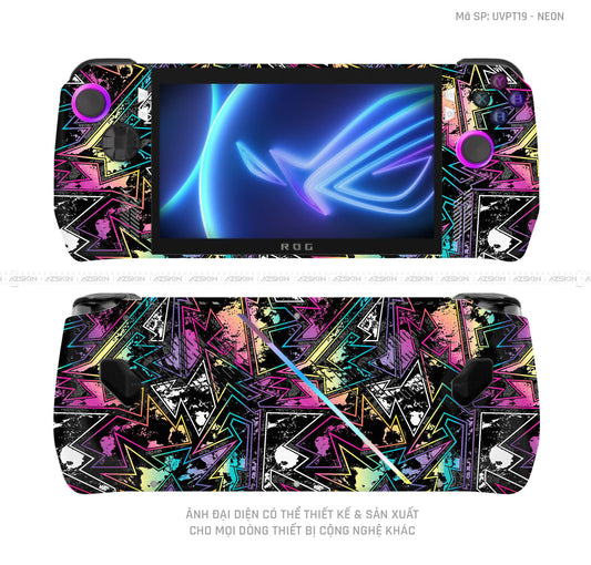 Dán Skin Máy Chơi Game Asus ROG Vân Neon 04 | UVPT19