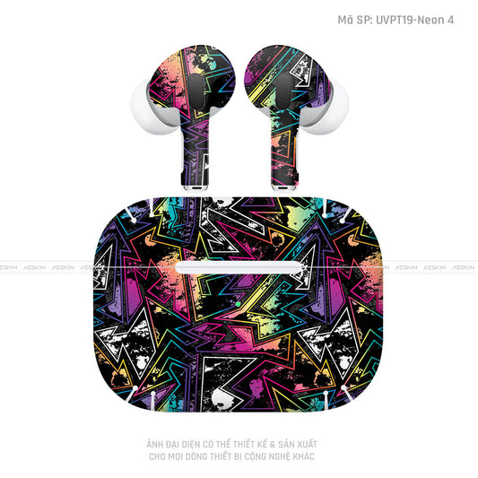 Dán Skin Tai Nghe Airpod 3 Vân Nổi Neon 04 | UVPT19