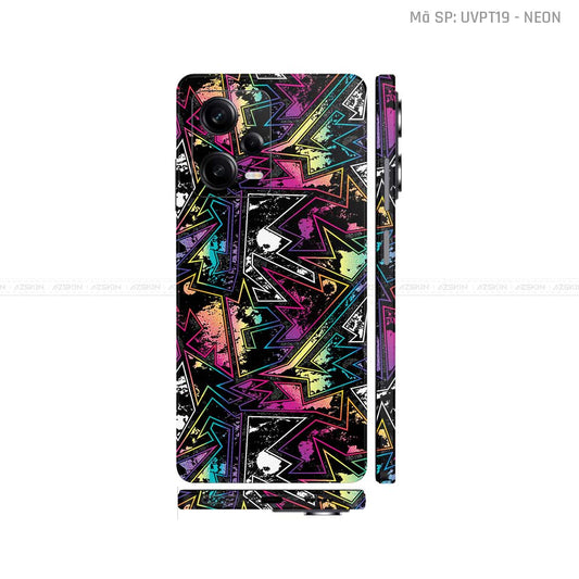 Dán Skin Xiaomi Redmi Note 12 Series Vân Nổi Neon 04 | UVPT19