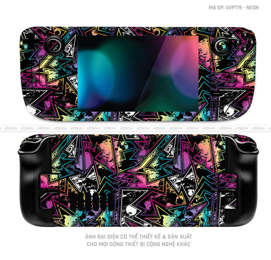 Dán Skin Máy Chơi Game Steam Deck Vân Nổi Neon 04 | UVPT19