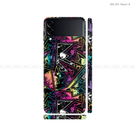 Dán Skin Galaxy Zflip3 Vân Neon 04 | UVPT19