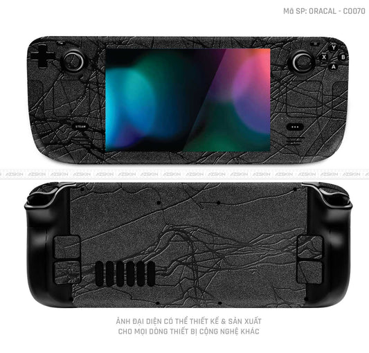 Dán Skin 3M/Oracal Máy Chơi Game Steam Deck Vân Cocoon Black  | CO070