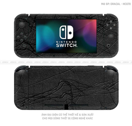 Dán Skin 3M/Oracal Máy Chơi Game Nintendo Switch Vân Cocoon Black | CO070