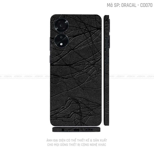 Miếng Dán Skin Điện Thoại OPPO A Series Màu Đen Vân Đá | CO-070