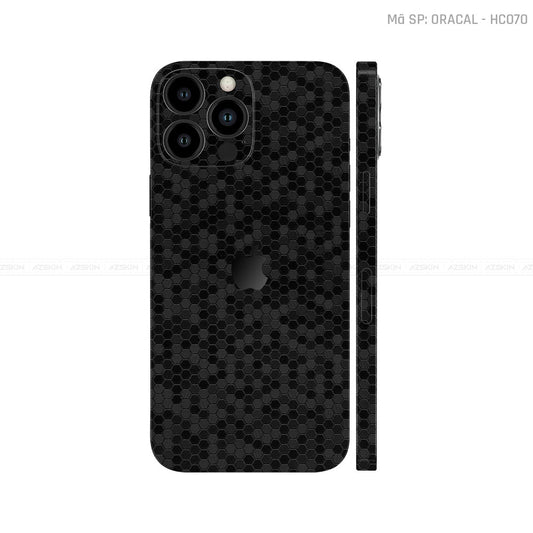 Dán Skin IPhone 14 Series Vân Tổ Ong Đen | HC070