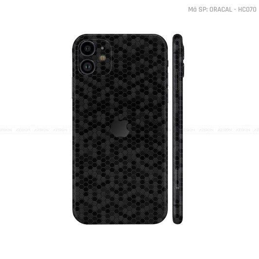 Dán Skin IPhone 11 Series Vân Tổ Ong Đen | HC070