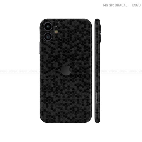 Dán Skin IPhone 11 Series Vân Tổ Ong Đen | HC070