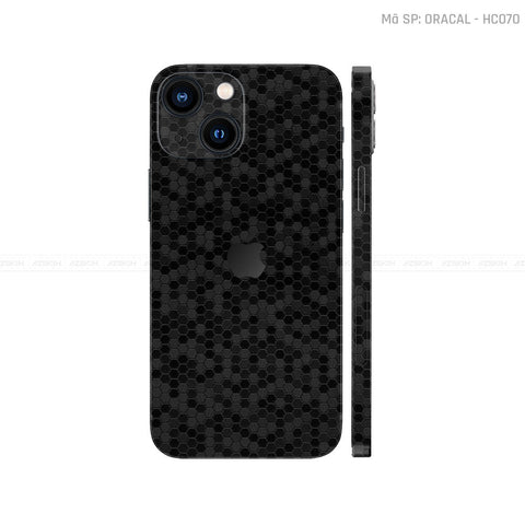 Dán Skin IPhone 13 Series Vân Tổ Ong Đen | HC070