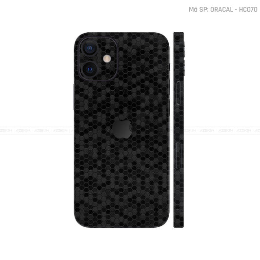 Dán Skin IPhone 12 Series Vân Tổ Ong Đen | HC070