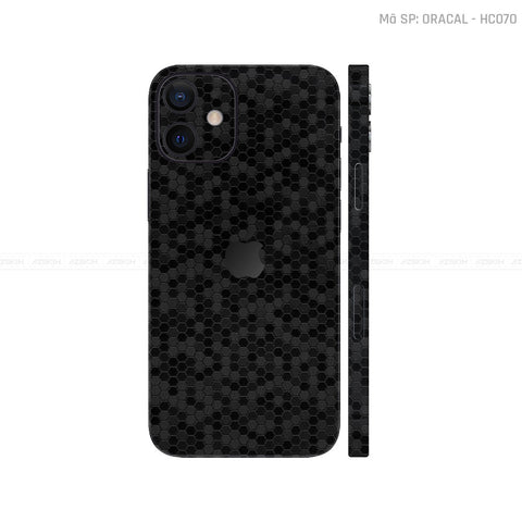 Dán Skin IPhone 12 Series Vân Tổ Ong Đen | HC070