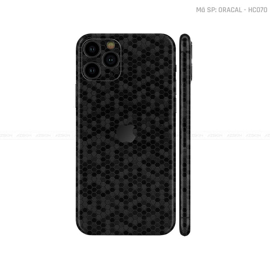 Dán Skin IPhone 11 Series Vân Tổ Ong Đen | HC070