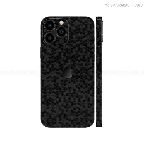 Dán Skin IPhone 12 Series Vân Tổ Ong Đen | HC070