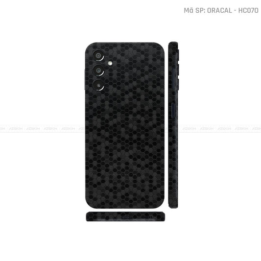 Dán Skin 3M/ Oracal Galaxy A Series Vân Tổ Ong Đen | HC070