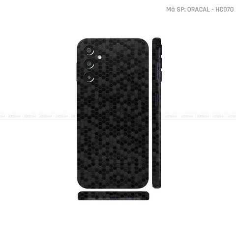 Dán Skin 3M/ Oracal Galaxy A Series Vân Tổ Ong Đen | HC070